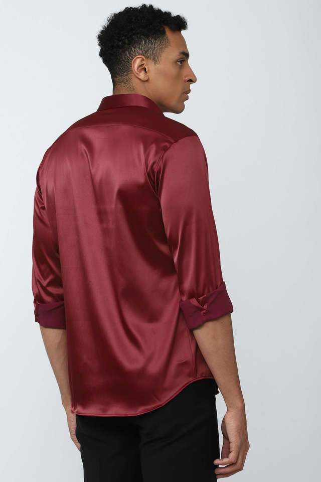 Solid-Blended-Fabric-Slim-Fit-Men-Casual-Wear-Shirt