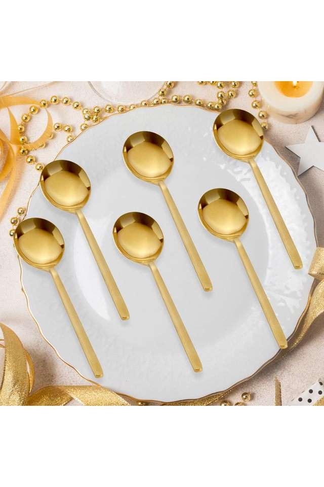 Stainless-Steel-Vector-Gold-Soup-Spoon