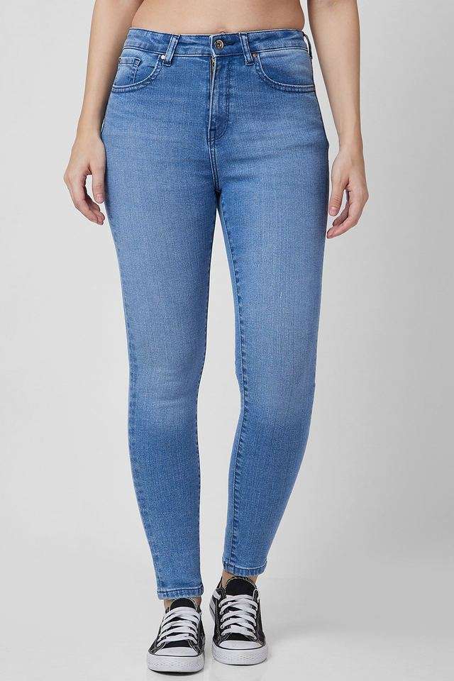 Light-Wash-Lycra-Skinny-Fit-Women-s-Jeans