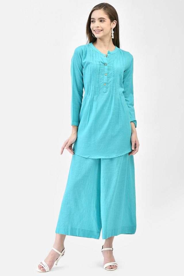 Solid-Cotton-Collared-Women-s-Kurta