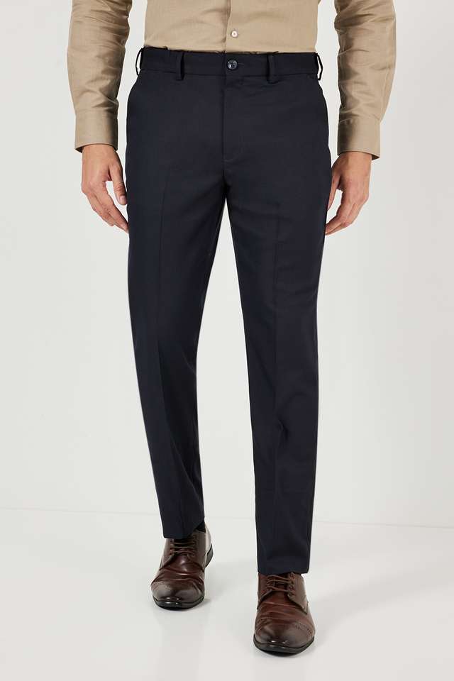 Solid-Polyester-Slim-Fit-Men-s-Formal-Trousers