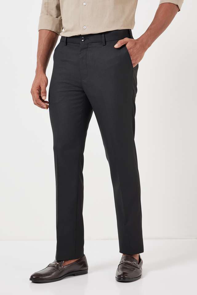 Solid-Polyester-Slim-Fit-Men-s-Formal-Trousers