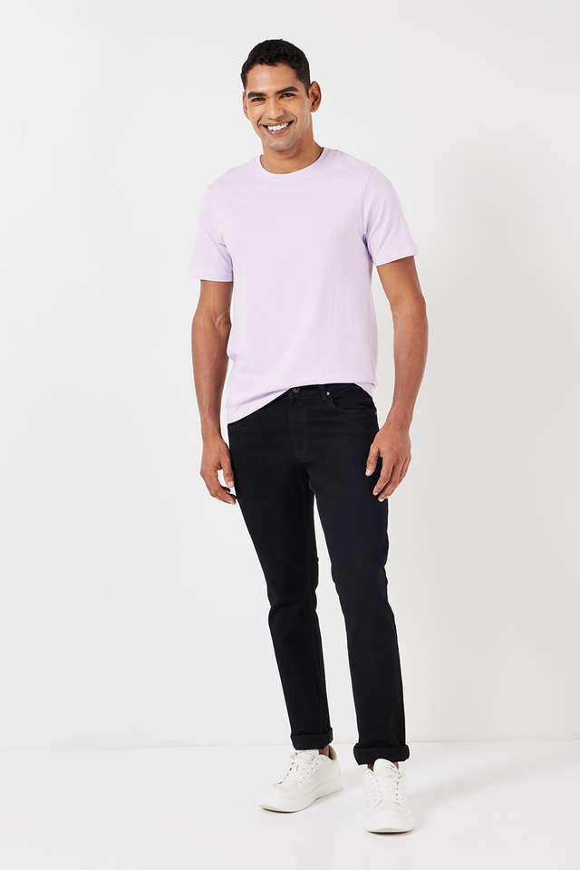 Solid-Cotton-Regular-Fit-Men-T-Shirt