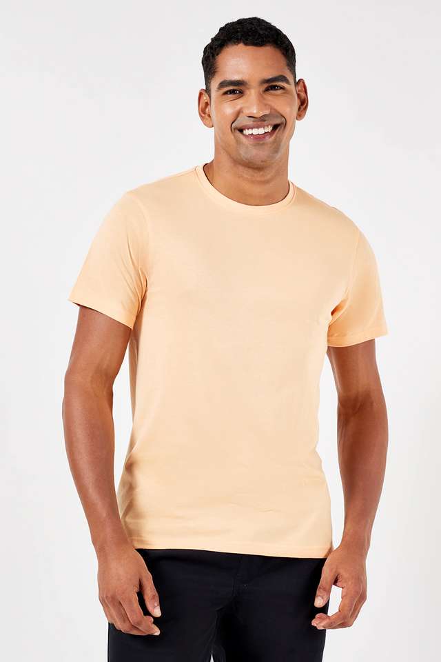 Solid-Cotton-Regular-Fit-Men-T-Shirt