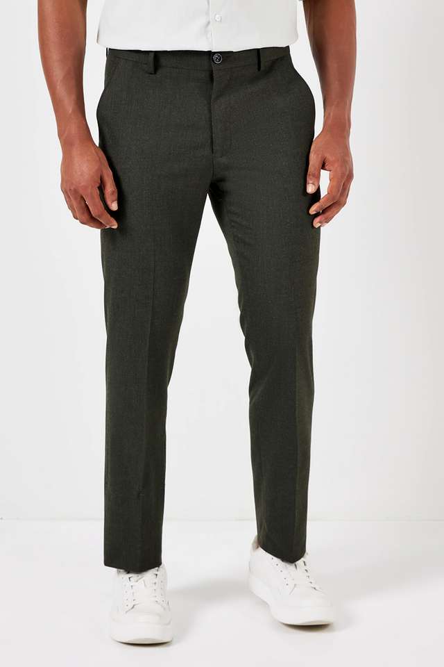 Solid-Polyester-Slim-Fit-Men-s-Formal-Trousers