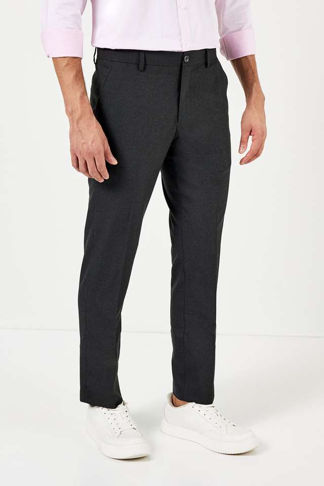 Solid-Polyester-Slim-Fit-Men-s-Formal-Trousers