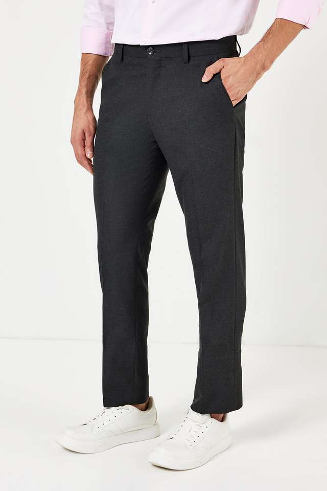 Solid-Polyester-Slim-Fit-Men-s-Formal-Trousers