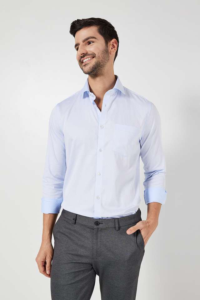 Textured-Cotton-Slim-Fit-Men-s-Formal-Shirt