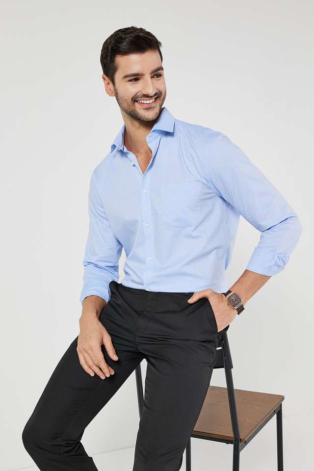 Textured-Cotton-Slim-Fit-Men-s-Formal-Shirt