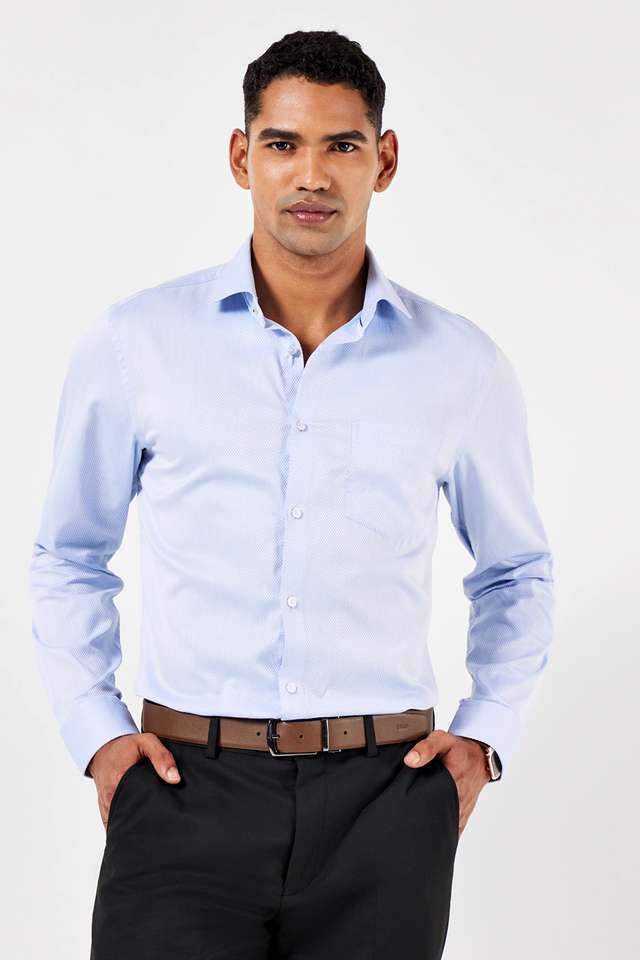 Textured-Cotton-Slim-Fit-Men-s-Formal-Shirt