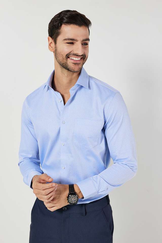 Textured-Cotton-Slim-Fit-Men-s-Formal-Shirt
