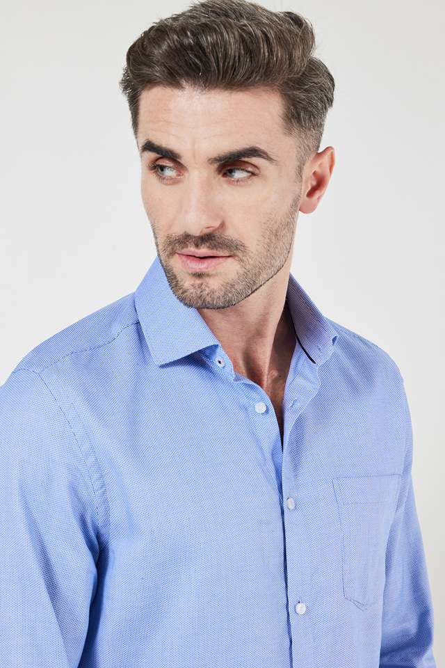 Textured-Cotton-Slim-Fit-Men-s-Formal-Shirt