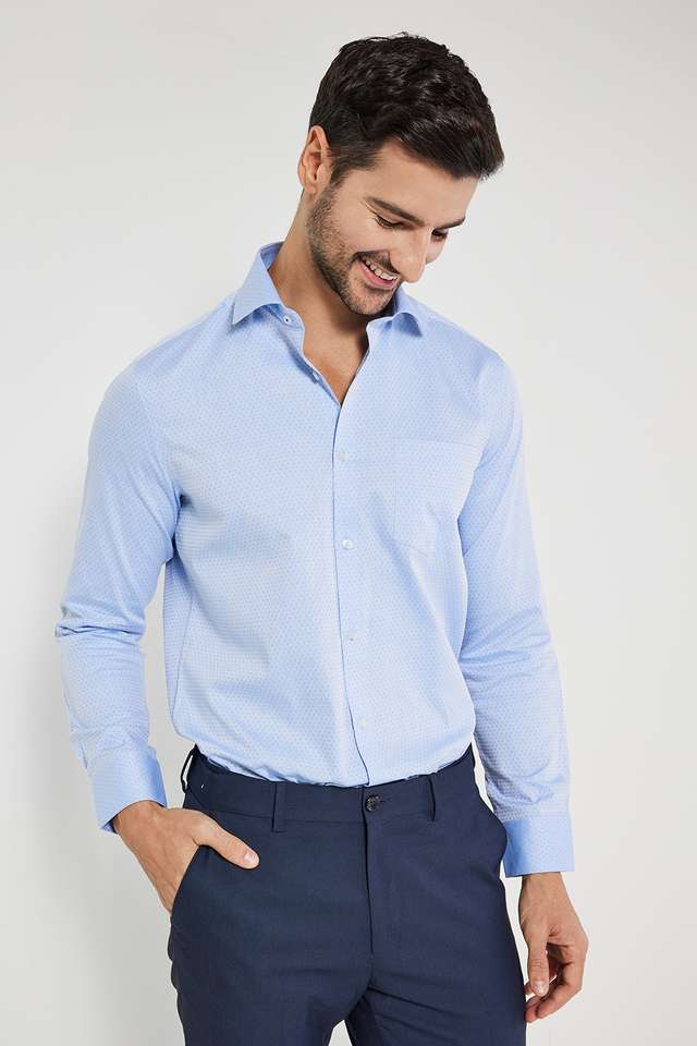 Textured-Cotton-Slim-Fit-Men-s-Formal-Shirt