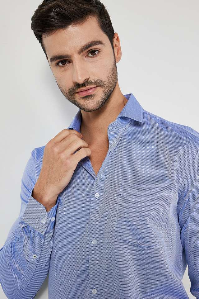 Textured-Cotton-Slim-Fit-Men-s-Formal-Shirt