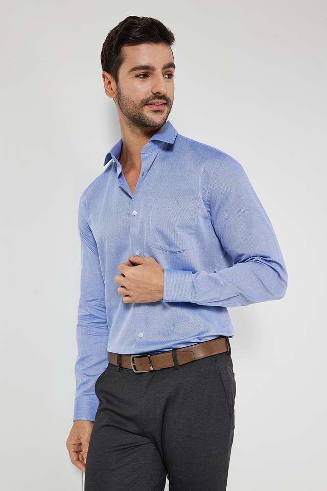 Textured-Cotton-Slim-Fit-Men-s-Formal-Shirt