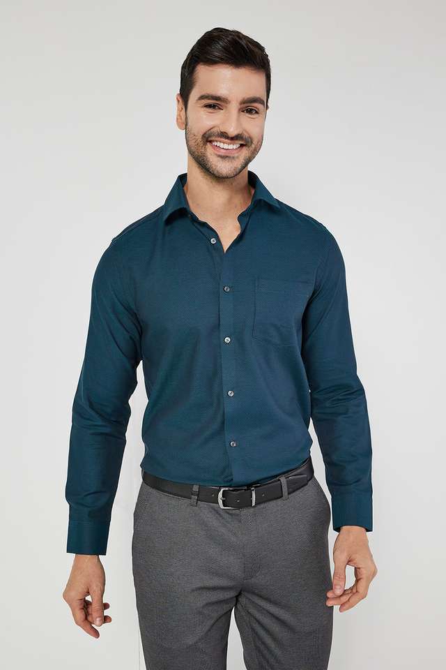 Textured-Cotton-Slim-Fit-Men-s-Formal-Shirt