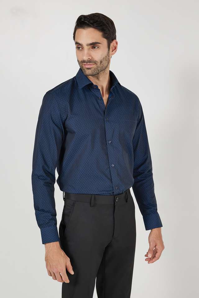 Textured-Cotton-Slim-Fit-Men-s-Formal-Shirt