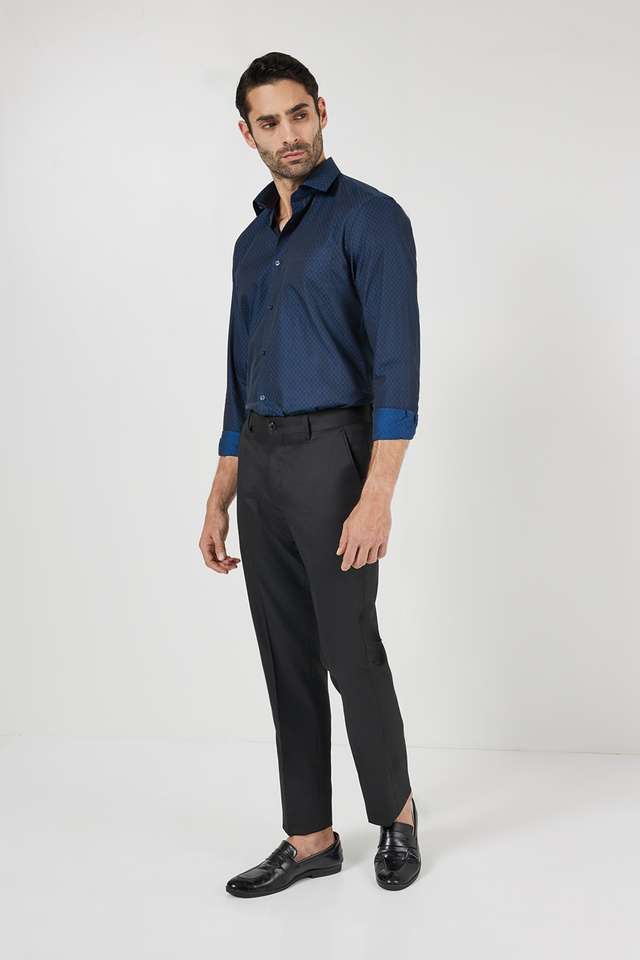Textured-Cotton-Slim-Fit-Men-s-Formal-Shirt
