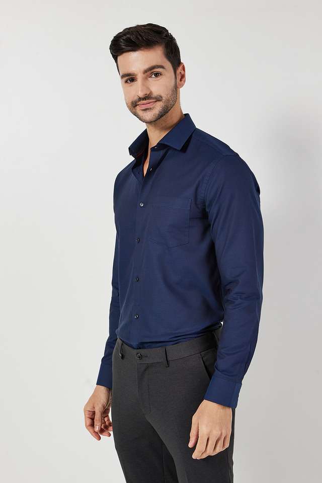 Textured-Cotton-Slim-Fit-Men-s-Formal-Shirt