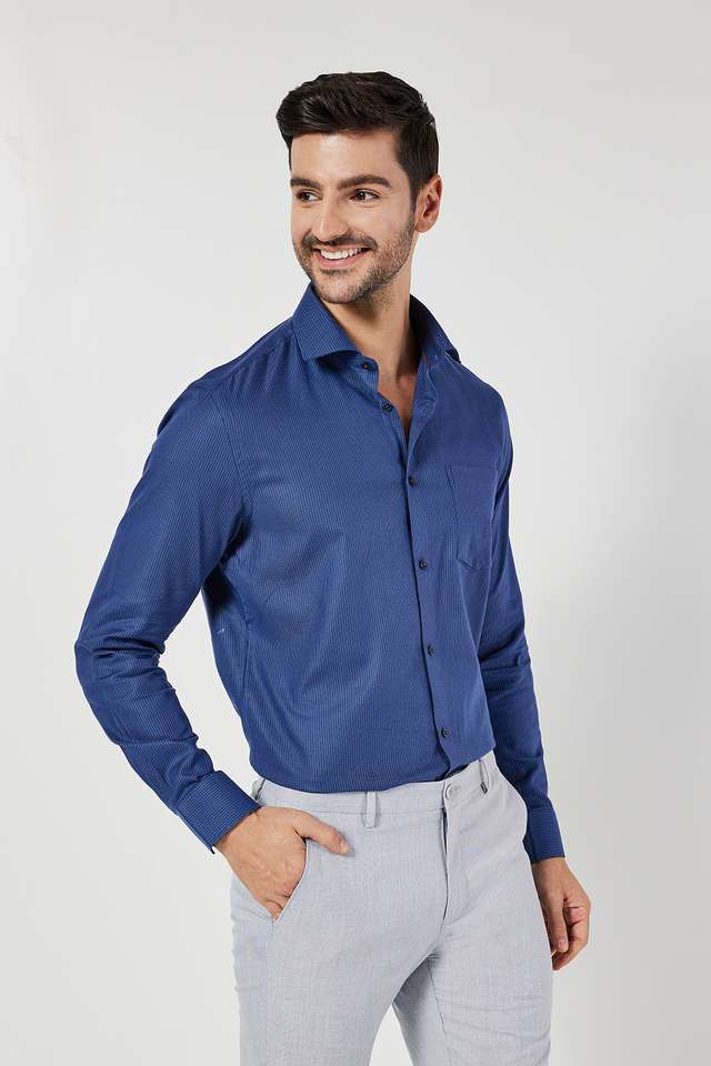 Textured-Cotton-Slim-Fit-Men-s-Formal-Shirt