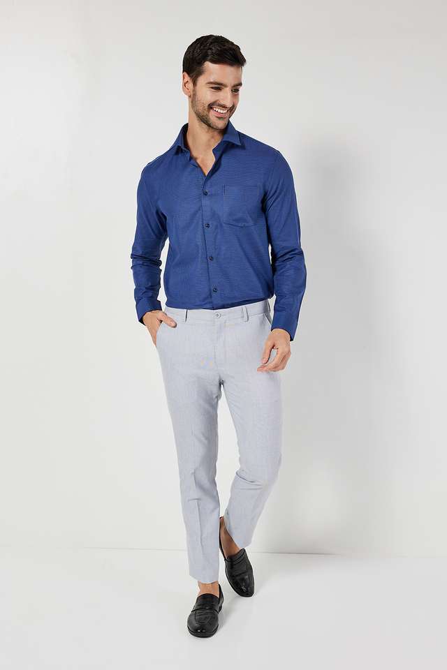 Textured-Cotton-Slim-Fit-Men-s-Formal-Shirt