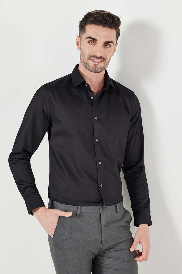 Textured-Cotton-Slim-Fit-Men-s-Formal-Shirt
