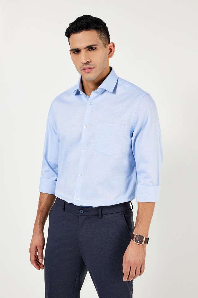 Textured-Cotton-Slim-Fit-Men-s-Formal-Shirt