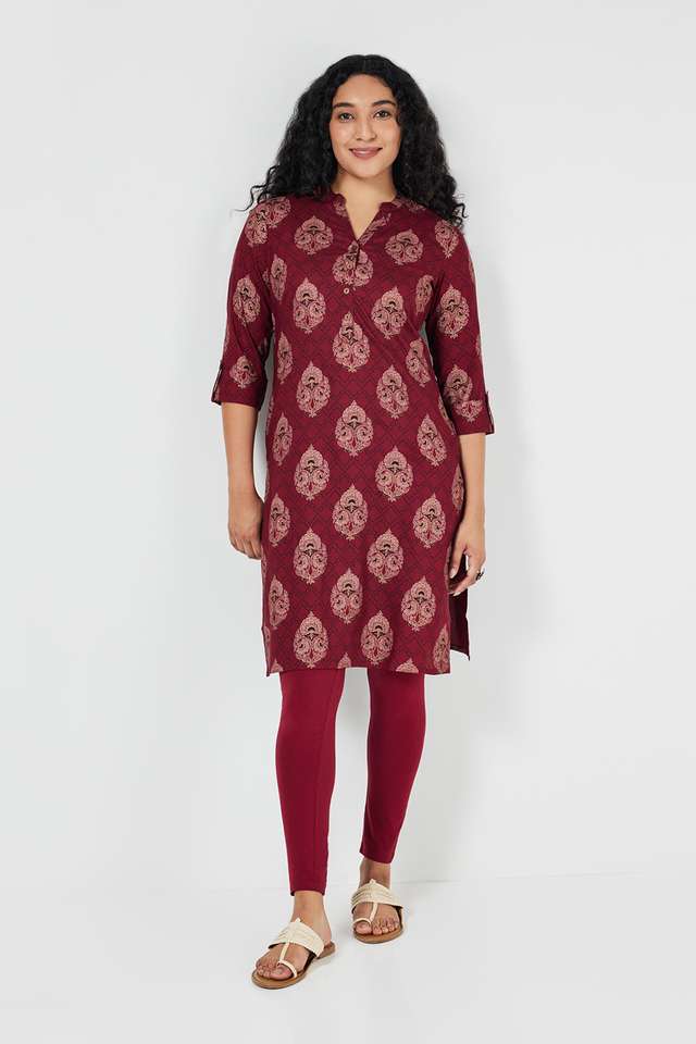 Printed-Rayon-Collared-Women-s-Casual-Wear-Kurta
