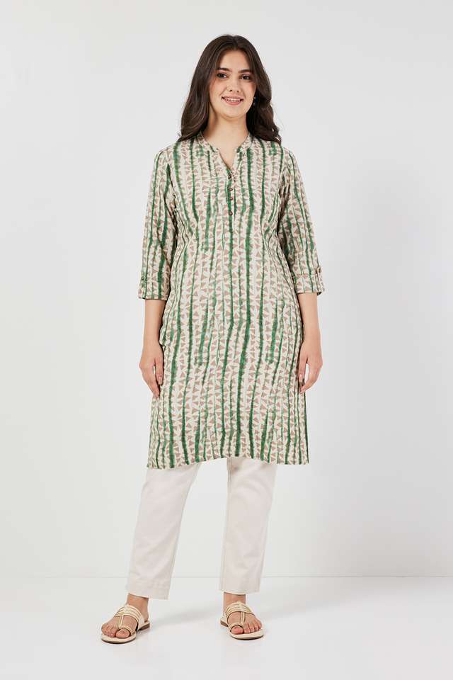 Printed-Rayon-Collared-Women-s-Casual-Wear-Kurta