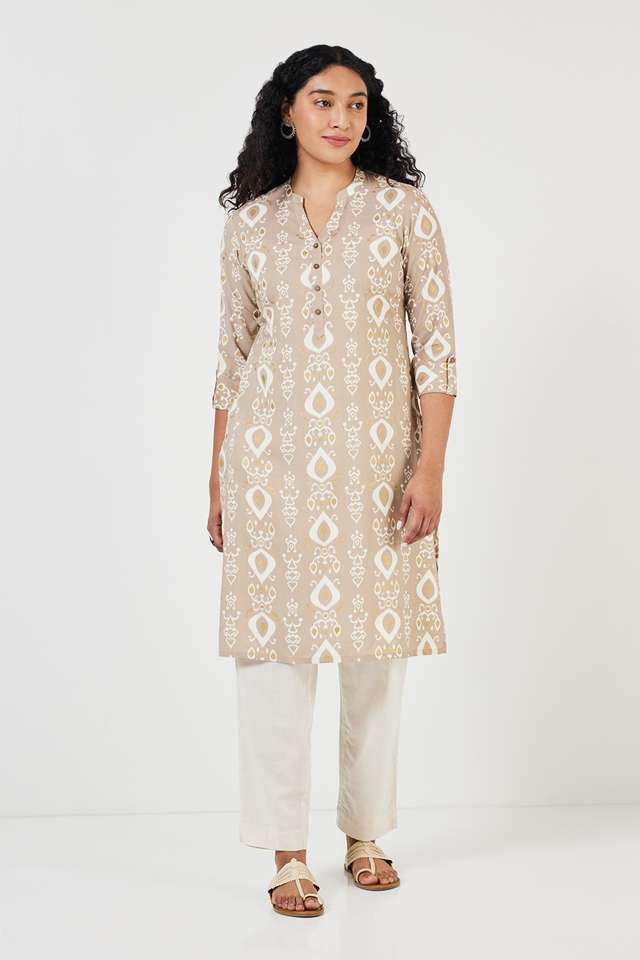 Printed-Rayon-Collared-Women-s-Casual-Wear-Kurta