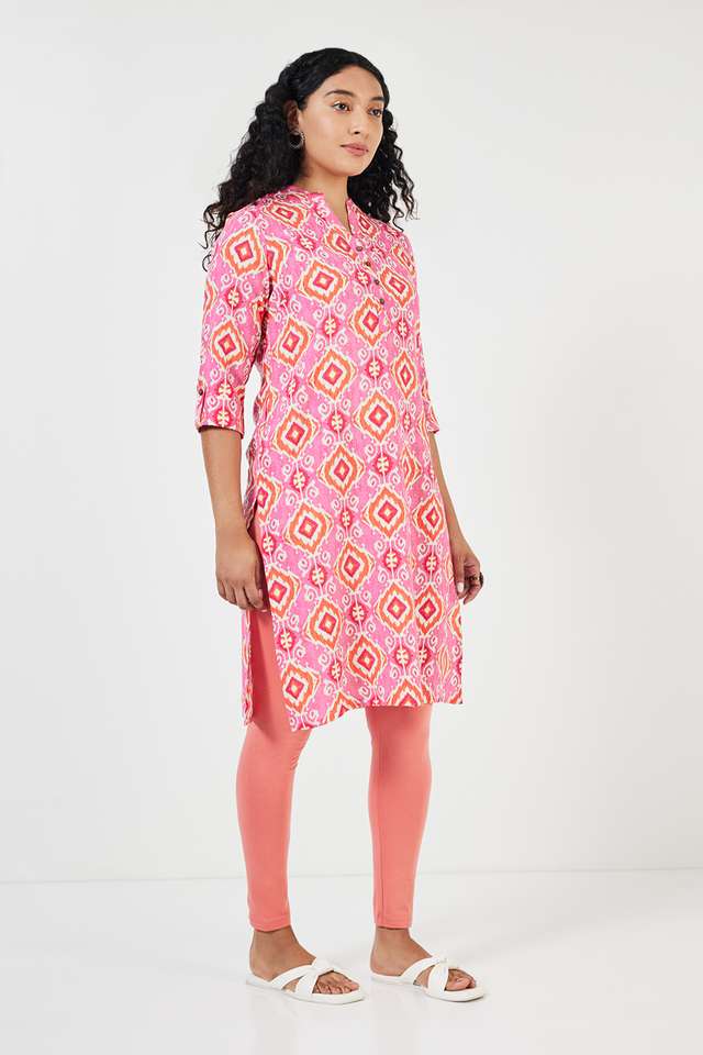 Printed-Rayon-Collared-Women-s-Casual-Wear-Kurta