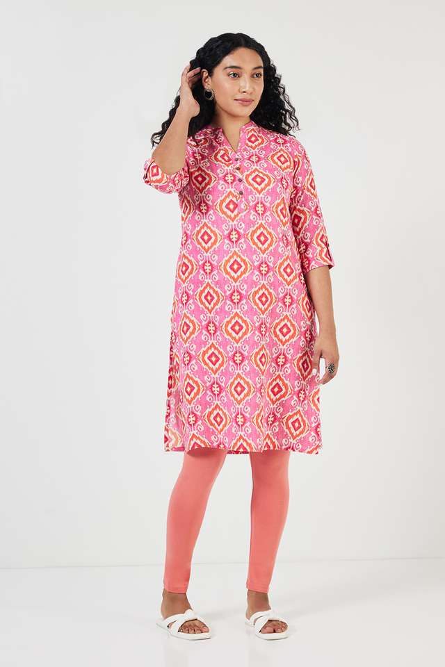 Printed-Rayon-Collared-Women-s-Casual-Wear-Kurta