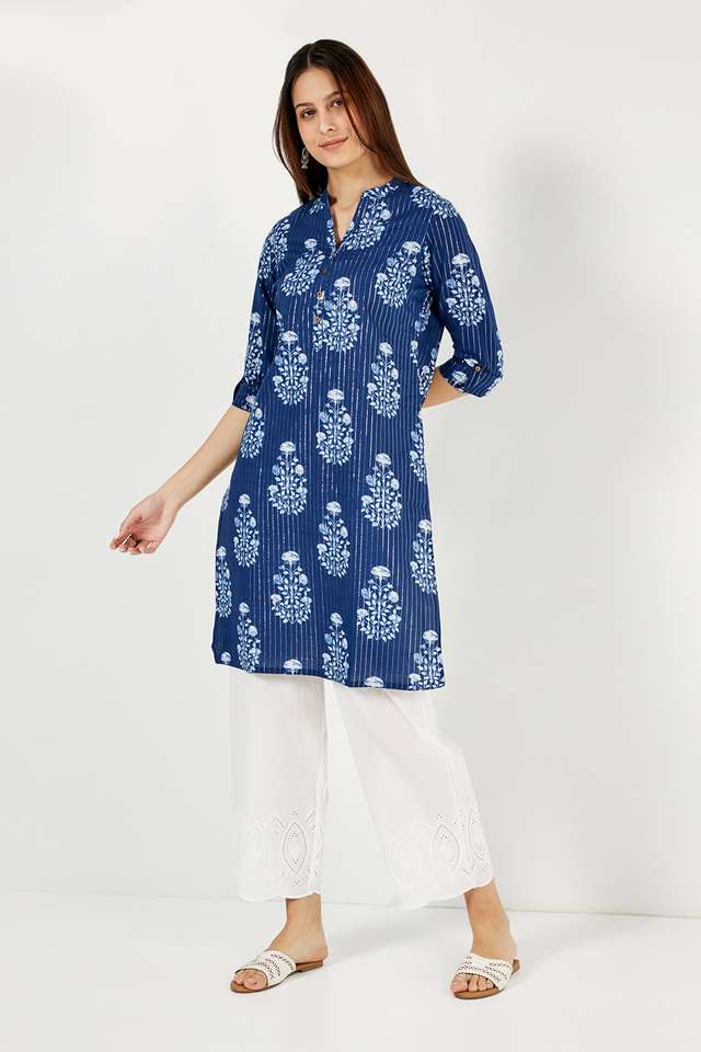 Printed-Cotton-Collared-Women-s-Casual-Wear-Kurta