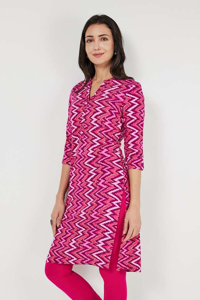 Printed-Rayon-Collared-Women-s-Casual-Wear-Kurta