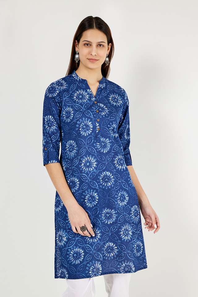 Printed-Cotton-Collared-Women-s-Casual-Wear-Kurta