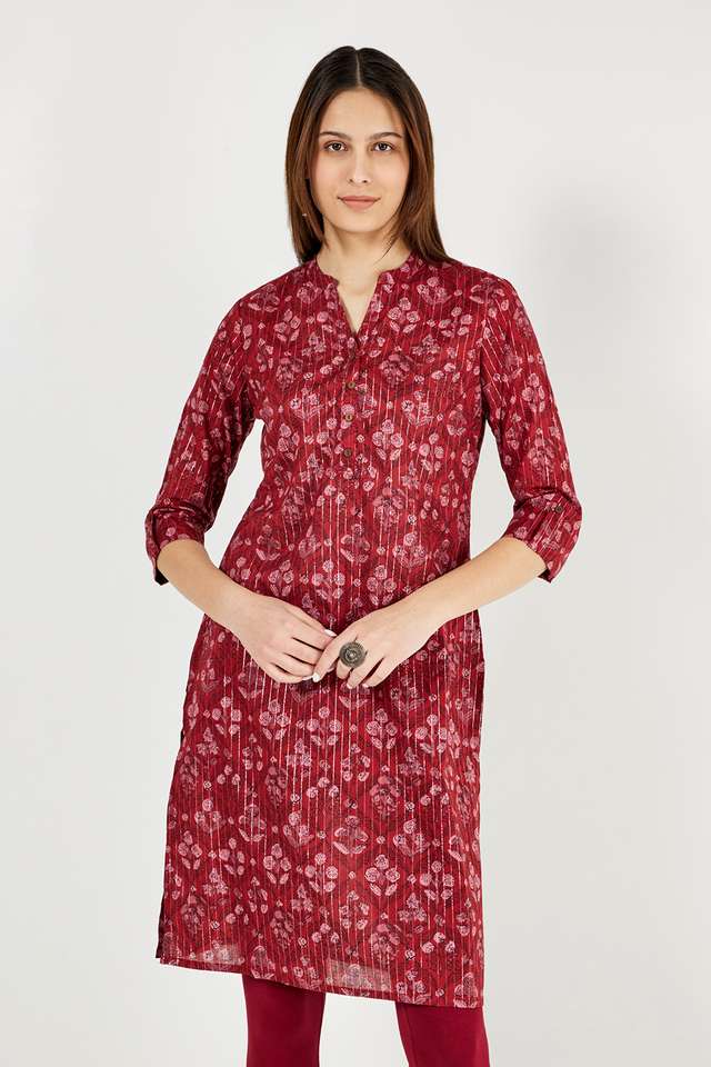 Printed-Cotton-Collared-Women-s-Casual-Wear-Kurta