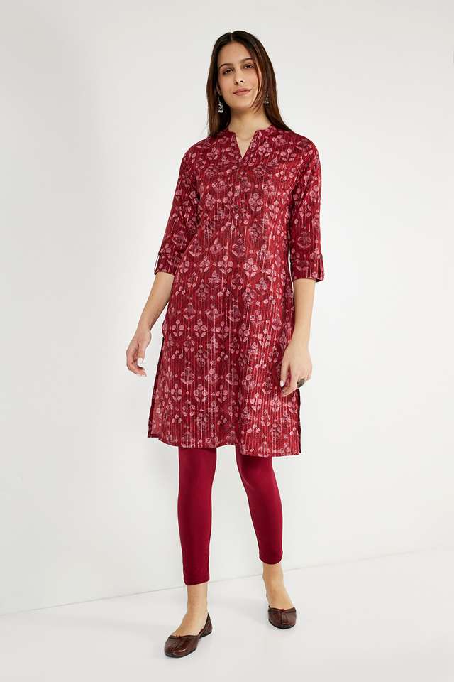 Printed-Cotton-Collared-Women-s-Casual-Wear-Kurta