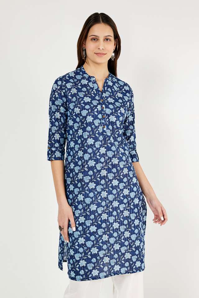 Printed-Cotton-Collared-Women-s-Casual-Wear-Kurta