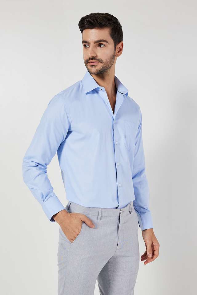 Solid-Cotton-Slim-Fit-Men-s-Formal-Shirt