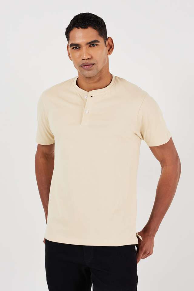 Solid-Cotton-Regular-Fit-Men-T-Shirt
