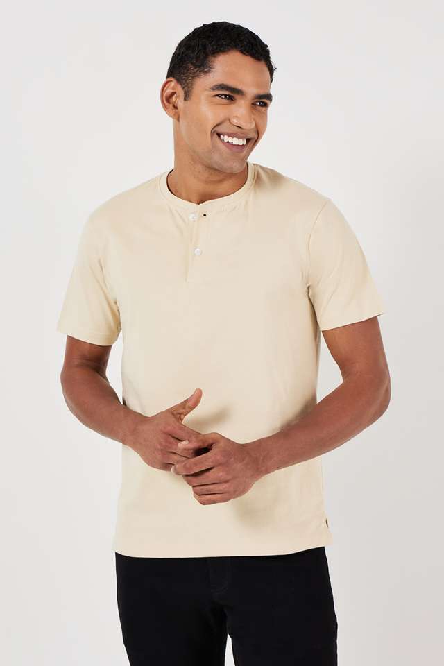 Solid-Cotton-Regular-Fit-Men-T-Shirt