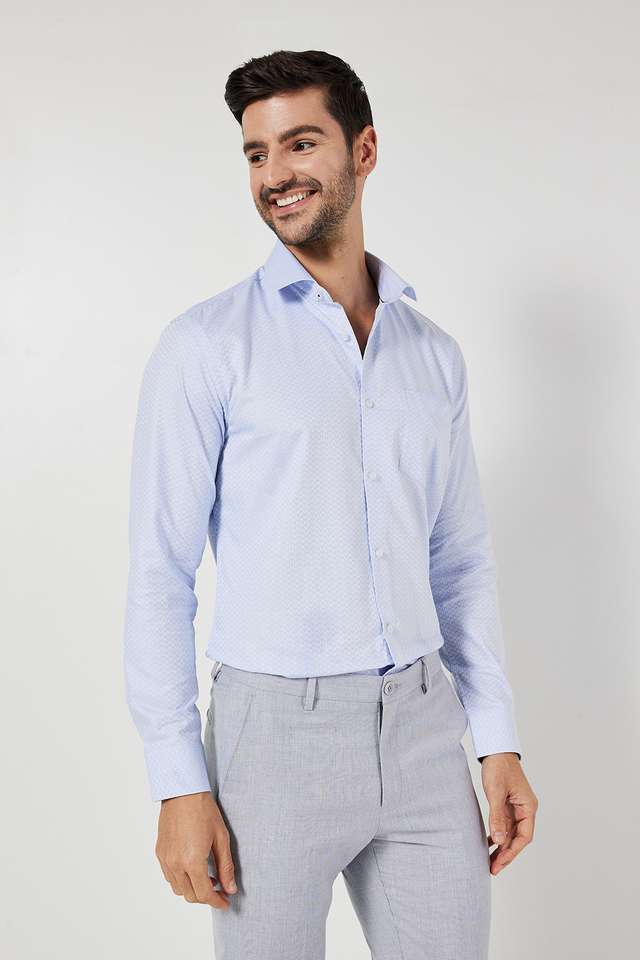 Textured-Cotton-Slim-Fit-Men-s-Formal-Shirt