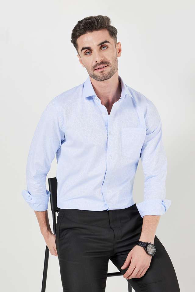 Textured-Cotton-Slim-Fit-Men-s-Formal-Shirt