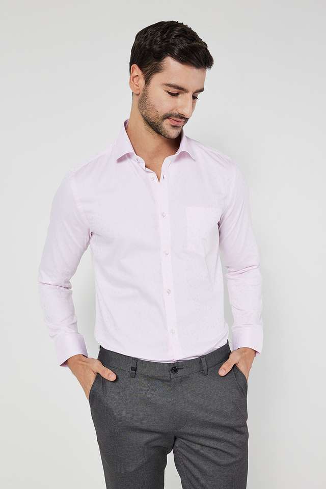 Textured-Cotton-Slim-Fit-Men-s-Formal-Shirt