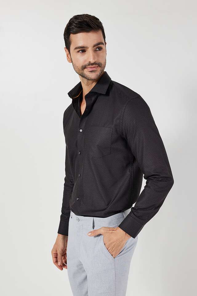 Textured-Cotton-Slim-Fit-Men-s-Formal-Shirt