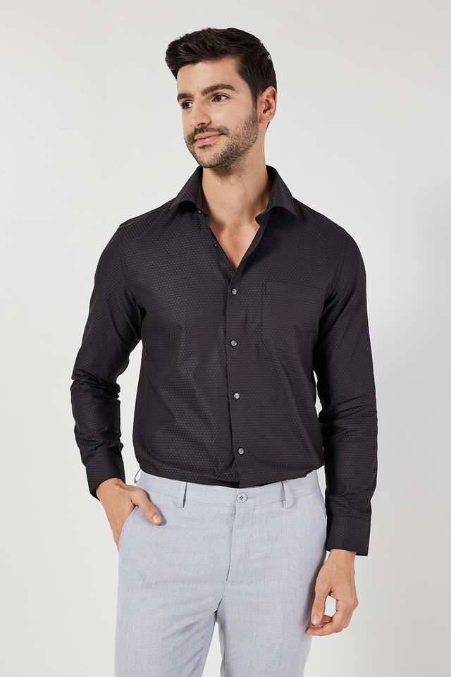 Textured-Cotton-Slim-Fit-Men-s-Formal-Shirt