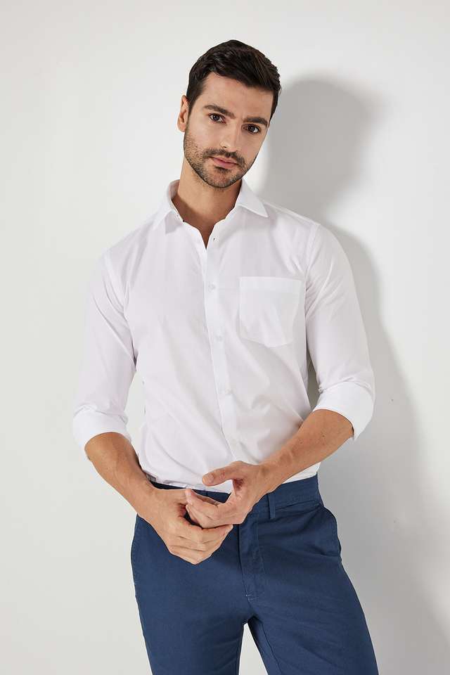 Solid-Cotton-Slim-Fit-Men-s-Formal-Shirt