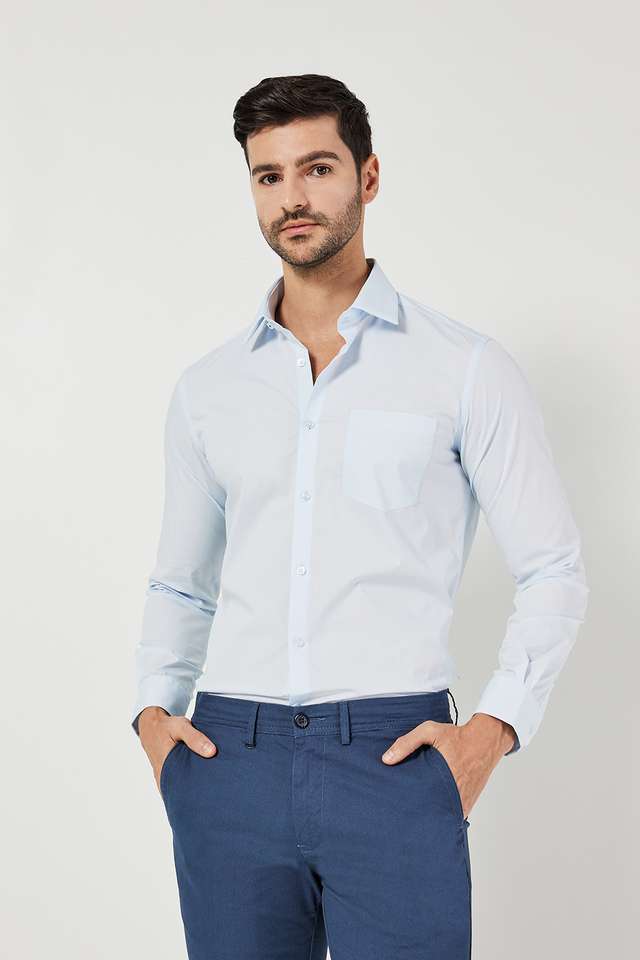 Solid-Cotton-Slim-Fit-Men-s-Formal-Shirt