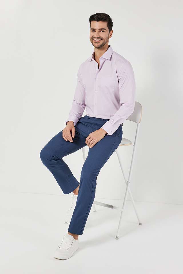 Solid-Cotton-Slim-Fit-Men-s-Formal-Shirt