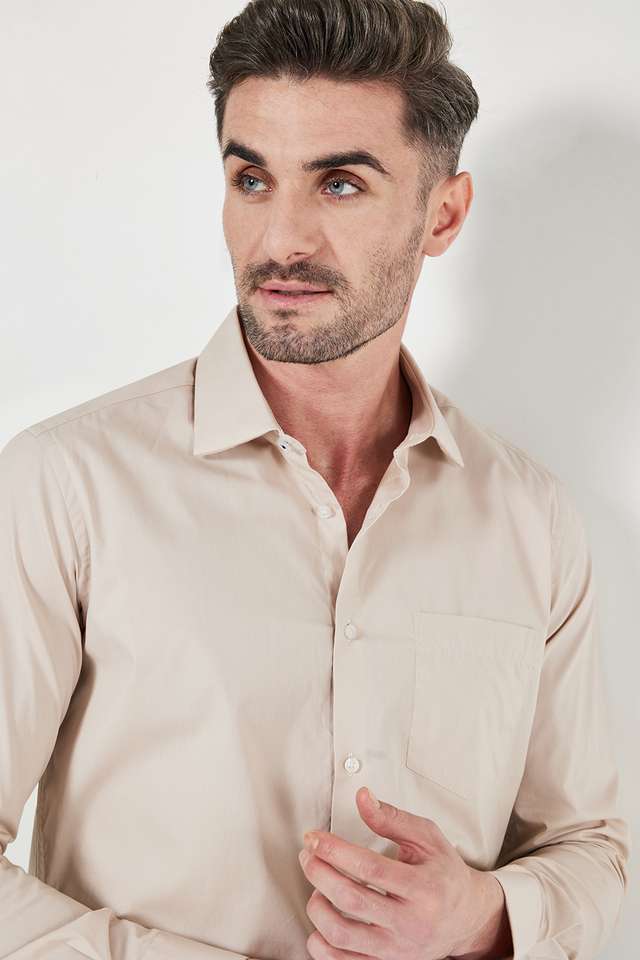 Solid-Cotton-Slim-Fit-Men-s-Formal-Shirt